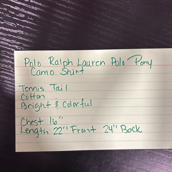 Polo Ralph Lauren Pony Camo Polo size 14-16 - Picture 7 of 8
